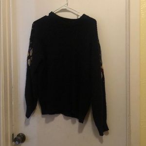 embroidered knit sweater